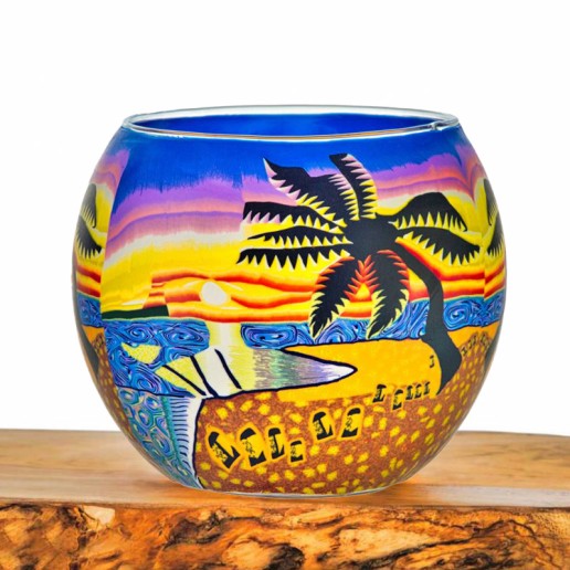 Sunset Beach - Glowing Globe Candle Holder
