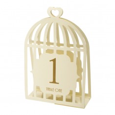 Table Numbers 1-15 Laser Bird Cage - Ivory