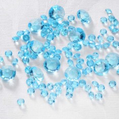 Acrylic Diamond Shaped Table Sprinkles - Aqua