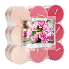 Tea Lights 18pk Floating Candles In Clear Cup - Rose