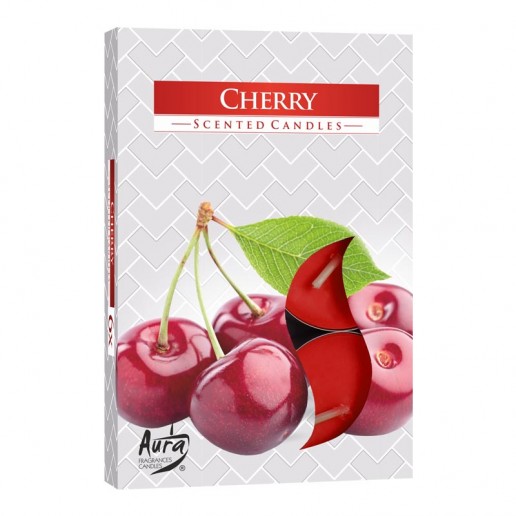 Tea Lights 6pk - Cherry
