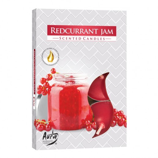Tea Lights 6pk - Redcurrant Jam