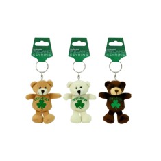 Teddy Bear with shamrock keychains