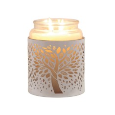 Tree of Life - 3 in 1 Tealight Wax Melter and Candle Holder White & Gold