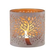 Tree of Life - 3 in 1 Tealight Wax Melter and Candle Holder White & Gold