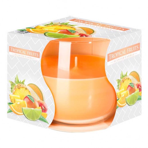 Tropical Fruit - Scented Candle in Glass Best Smelling Cheap Sale Discounts