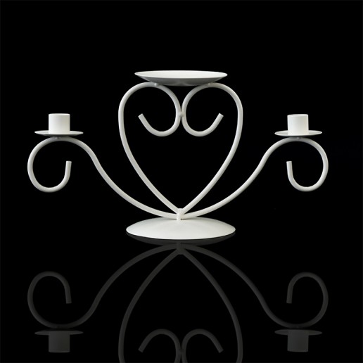 Unity Candle Holder - White on black