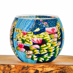 Water Lilies - Glowing Globe Candle Holder