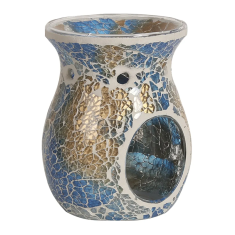 Wax Warmer - Blue & Gold Crackle