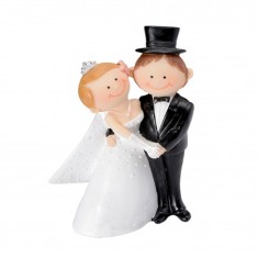 Wedding Cake Topper Funny Character Couple 2 white