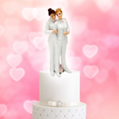 Wedding Cake Topper Lesbian Couple Suit-Suit
