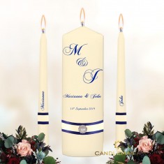 Wedding Unity Candles Ivory - Initials Blue.jpg