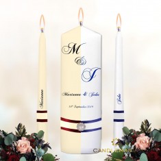 Personalised Wedding Unity Candles White or Ivory - Initials.jpg