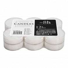 White Tea Lights 8h 12pk Floating Candles In Clear Cup Ireland