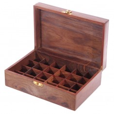 Wooden Box For Essential Oils 24 open