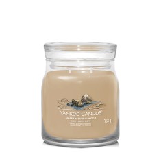 Yankee Candle Signature Amber & Sandalwood Medium Jar with Lid