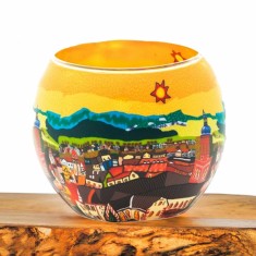 Yellow Town - Glowing Globe Candle Holder